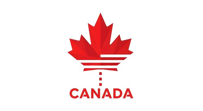 Canada day celebration vibrant maple leaf design with 'canada' text