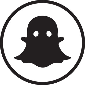 Snapchat logo, social media icon, ghost symbol, vector graphic