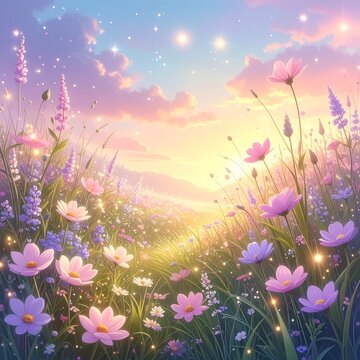 Glitzernde Feenwiese