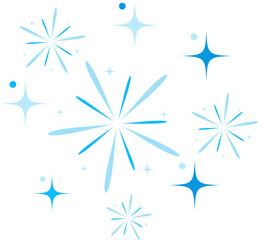 Obraz premium Blue Sparkle Cluster Graphic