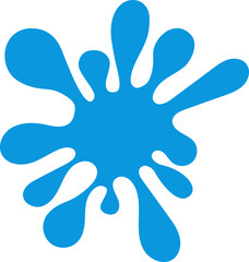 Fototapeta premium Round Blue Splat Burst Graphic