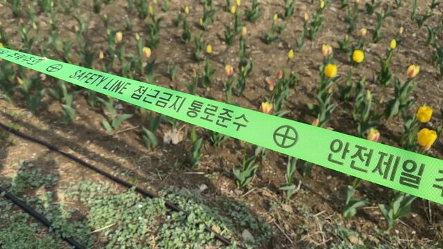 정원에 접근금지
