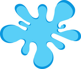 Obraz premium Blue Fluid Splash Mark Isolated Graphic