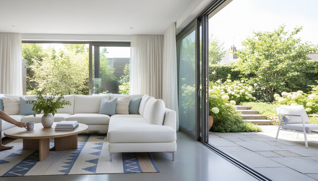 A beautifully styled interior space showcasing a blend of modern and traditional design elements in a cozy living area