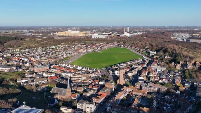 Coastal village Wijk aan Zee in the Netherlands
