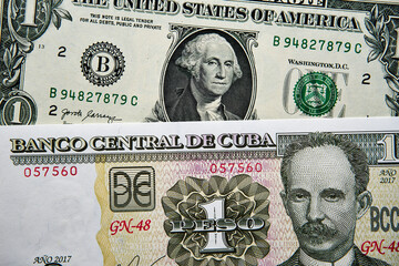 peso kubańskie i dolar amerykański  © Marcin Łazarczyk