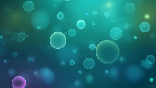 A dreamy abstract image features floating, translucent bubbles in various sizes