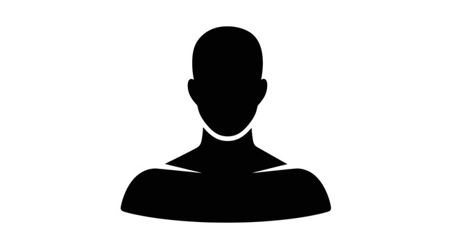 Silhouette of a man head.