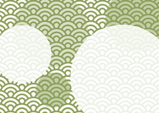 Seigaiha: Modern Japanese Ocean Wave Seamless Pattern Background