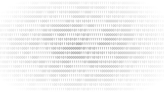 Binary code background with white numbers on a light gray texture, representing digital information