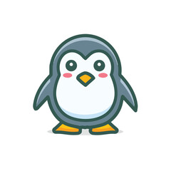 Fototapeta premium Kawaii Penguin Baby Cartoon Vector Illustration