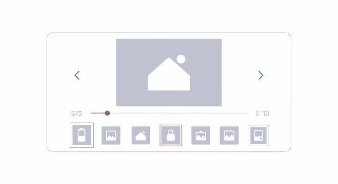 Minimalist Mobile App Interface With Image Carousel Design