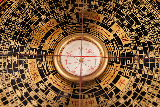Munich, Bavaria, Germany, January 25, 2026 Chinese feng shui luopan compass aiding spiritual direction