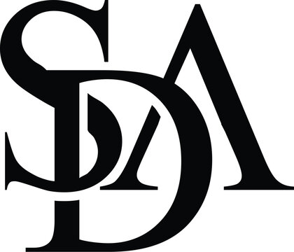 Letter SDA minimalist logo