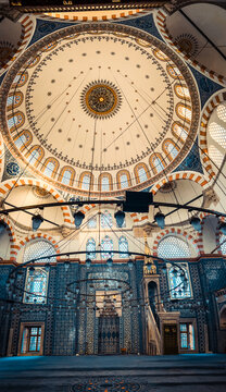 inside the rustem Pasa mosque in istanbul turkey