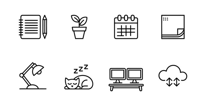 Vector featuring icons of a book, high heels, shopping basket, video game controller, and shopping bags