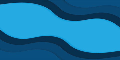 Fototapeta premium Blue wave abstract background, web background, blue texture, banner design, creative cover design, backdrop, minimal background, vector illustration