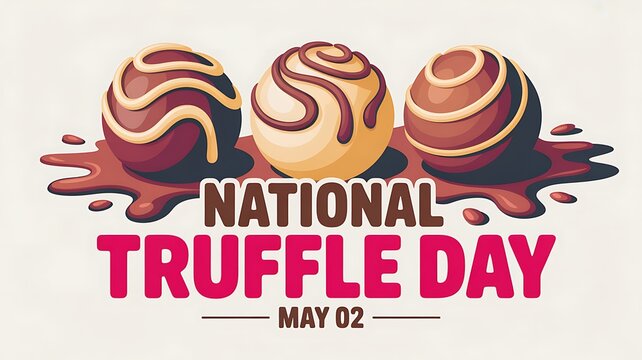 National truffle day may 2nd with chocolate candies with baked goods