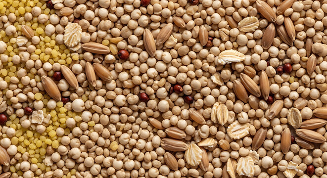 Assorted birdseed mix a colorful and nutritious blend for wild birds