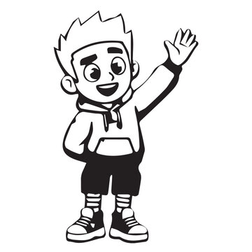 cartoon character of a man