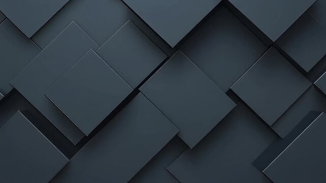 A dark grey, geometric abstract background composed of overlapping rectangular shapes