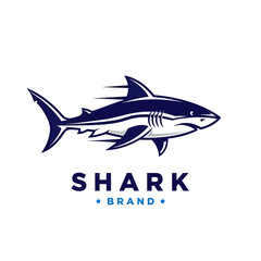 Obraz premium Dynamic Blue Shark Logo Design for Brand Identity.