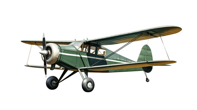 single-engine bush airplane isolated on white background