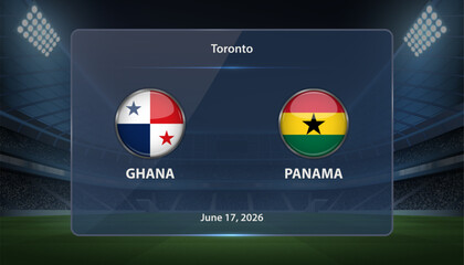 Ghana vs Panama Soccer Match Scoreboard