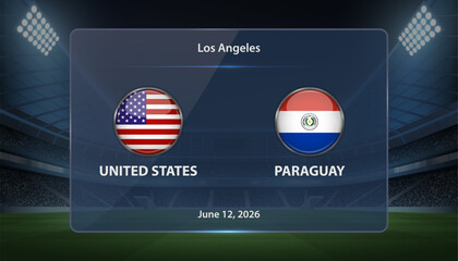 United States vs Paraguay Soccer Match Scoreboard
