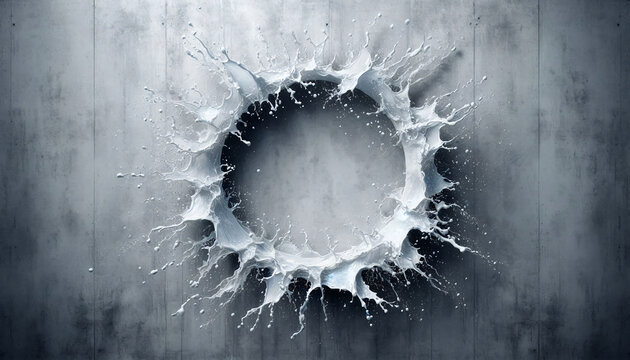 Modern Songkran background with concrete texture and dynamic water splashes, urban summer style, minimal clean design, strong contrast.