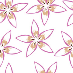 Fototapeta premium Abstract an embossed blooming bright flower motif arrangement all- over textile design illustration digital image printing factory
