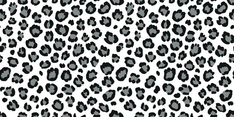 Leopard print dark gray pattern repeat background © Rashid