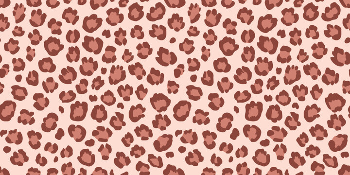 Leopard spots, wild cat fur pattern. Animal print design.