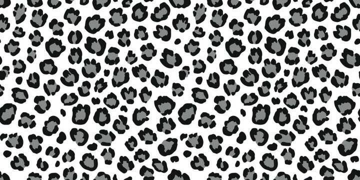 Leopard print dark gray pattern repeat background