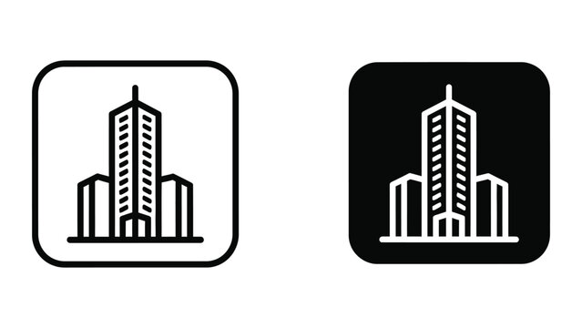 Contrast of building icons on different background colors