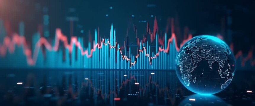 Design an innovative market insight interface that synthesizes real time global data and analytical reports to provide robust intelligence for market strategy formulation in  Photo Stock  Concept  and