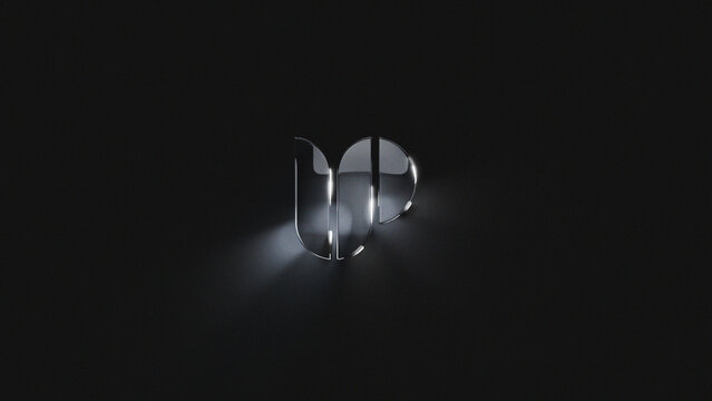Silver Steel Logo Reveal with Volumetric Light and Glossy Metallic Reflection