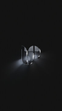 Silver Steel Logo Reveal Vertical for Mobile Stories and Premium Reels