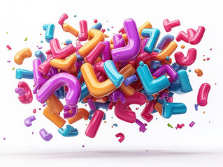 Fototapeta premium Letters drifting seamlessly into an abstract design
