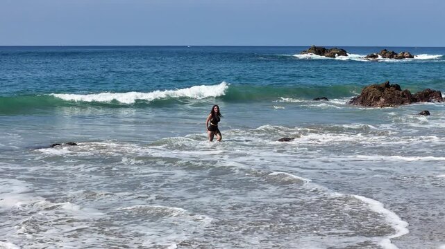 woman on the beach