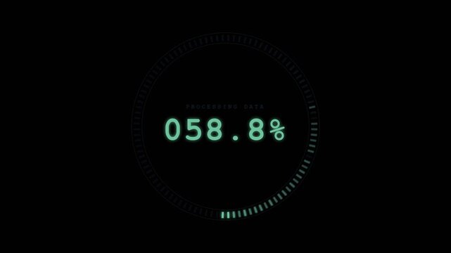 Green Segmented Ring Loading Data Animation (98%)