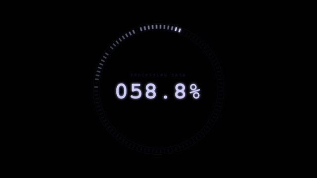 Blue Segmented Ring Loading Data Animation (98%)