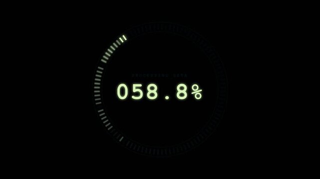 Green Segmented Ring Loading Data Animation (42.5%)