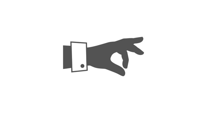 a mans hand making a small amount gesture an isolated graphic illustrating precision tiny size and measurement concepts.