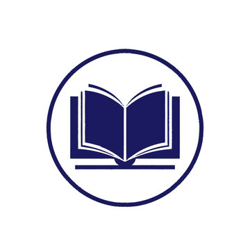 Open Book Icon Graphic Design Element.