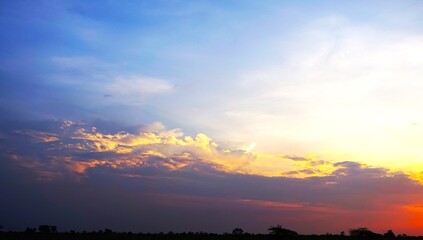 Evening sky with black clouds, suitable for background © Soxlam