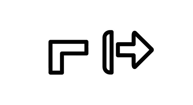 Exit and logout icon symbols representing user interface navigation and system access controls with web design with black and white