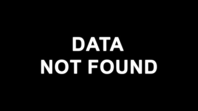data not found glitch text