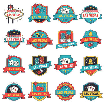 Las vegas signage collection a vibrant array of vintage inspired casino and welcome to vegas badges