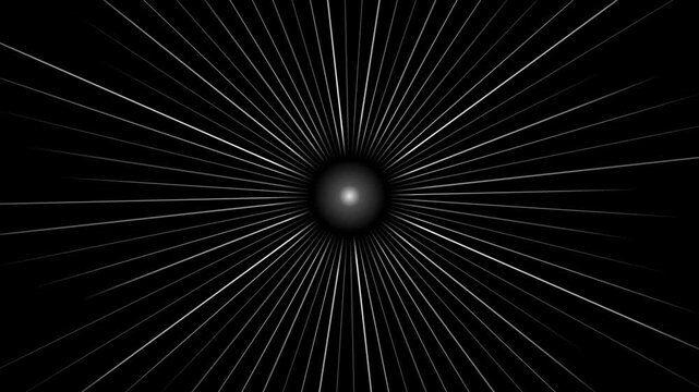 Collection of luminous abstract lines and starburst patterns, forming dynamic digital visual effects on a dark backdrop.